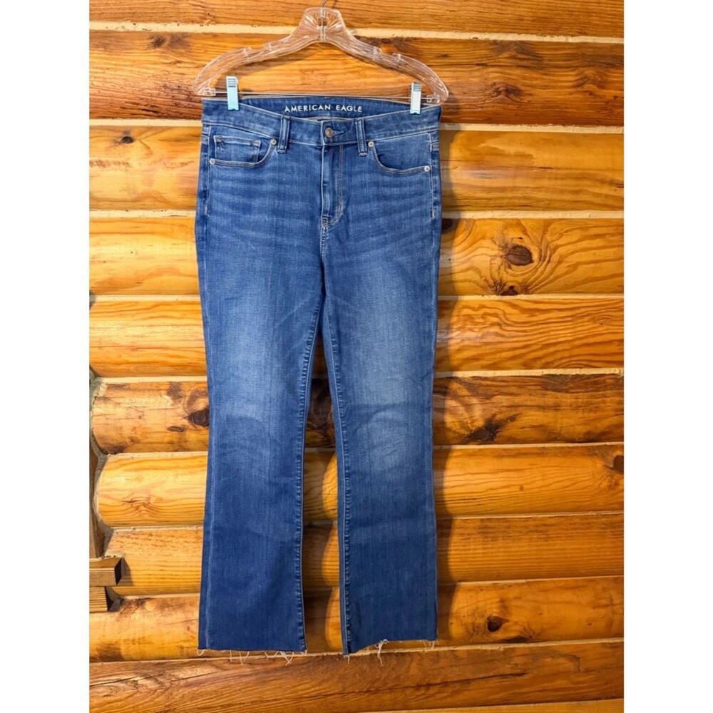 American Eagle Outfitters Women’s High Waisted Skinny Kick Jean with Raw Hem